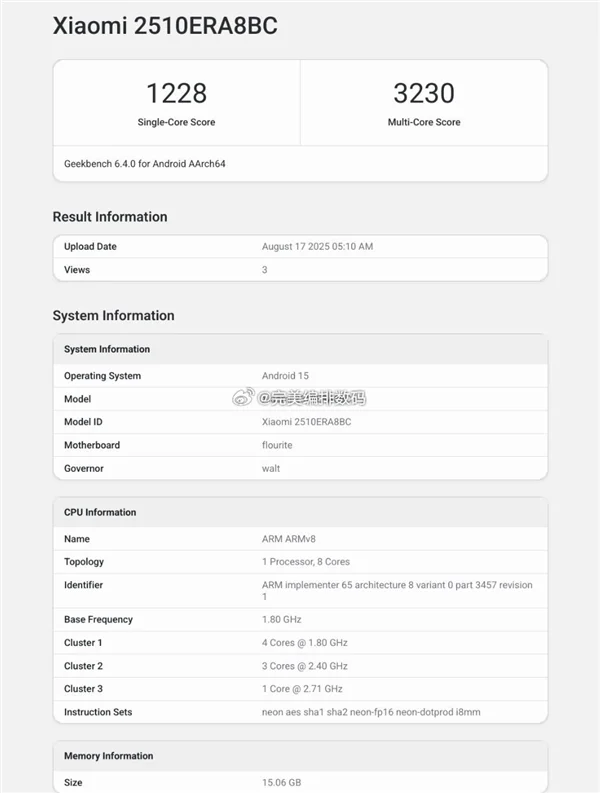 REDMI首款衛星通信手機!Note 15 Pro+跑分出爐:搭載驍龍7s Gen4 REDMI首款衛星通信手機!Note 15 Pro+跑分出爐:搭載驍龍7s Gen4